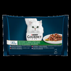 Gourmet Perle Cielęcina, Wołowina, Dziczyzna, Pstrąg z warzywami 4x85g