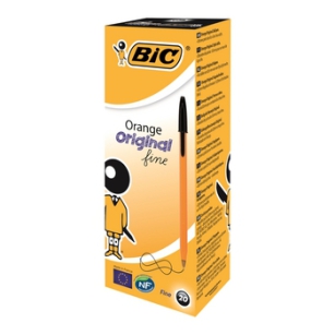 BIC Orange Original długopis czarny pudełko 20 sztuk