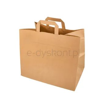 Torby Papierowe, 27 Cm X 32 Cm X 16 Cm, Brązowe, Z Uchwytami, 50 Szt.