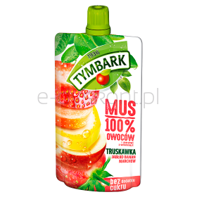 Tymbark Mus 100% Truskawka Jabłko Banan Marchew 120 G