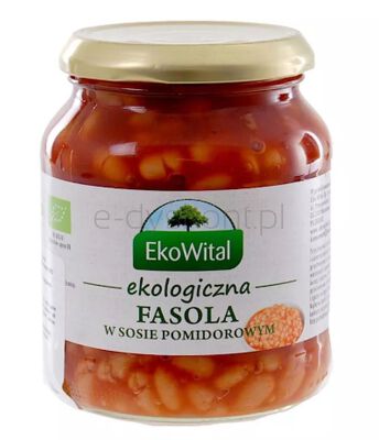 Ekowital Fasola Biała W Sosie Pomidorowym Bio 360 G