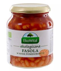 Ekowital Fasola Biała W Sosie Pomidorowym Bio 360 G
