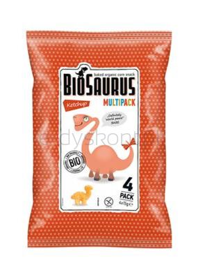 Biosaurus Chrupki Kukurydziane Dinozaury O Smaku Ketchupowym Bezgl. Bio 4X15 G
