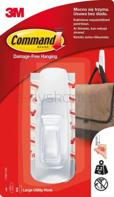 Command Hak wielokrotnego użytku(17003 PL), duży, biały