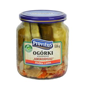 Provitus Ogórki Konserwowe Kroodylki 520G