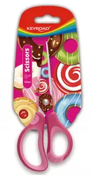 Nożyczki szkolne KEYROAD Tatto Soft, 15cm, blister, mix kolorów