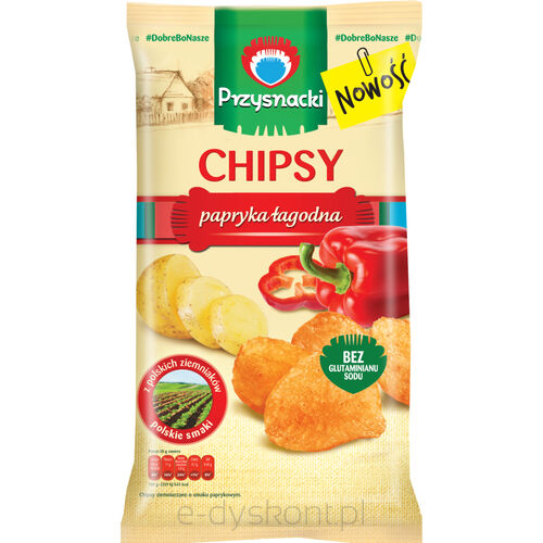 Przysnacki Chipsy O Smaku Papryka Łagodna 135 G