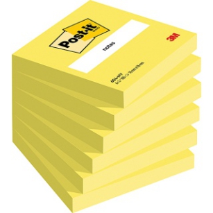 Karteczki samoprzylepne POST-IT (654NY), 76x76mm, 1x100 kart., jaskrawy żółty