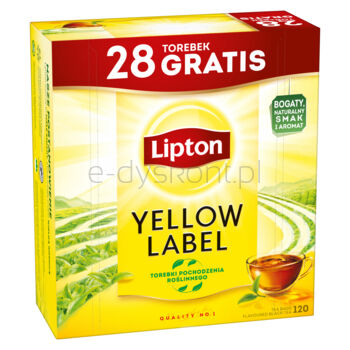 Lipton Herbata Yellow Label 92 plus 28Torebek