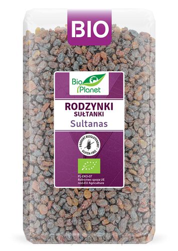 Rodzynki Sułtanki Bezglutenowe Bio 1 Kg - Bio Planet [BIO]