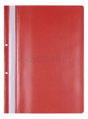 Office Products Skoroszyt, Pp, A4, 2 Otwory, 100/170Mikr., Wpinany, Czerwony 