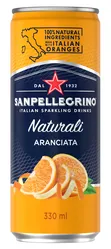 Napój Aranciata SANPELLEGRINO, delikatny gaz, puszka, 0,33l