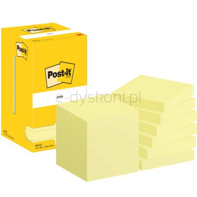 Post-It  Karteczki Samoprzylepne, 76X76Mm, 12X100 Kart., Żółte