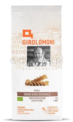 Makaron fusilli pełnoziarnisty z pszenicy durum BIO 500 g