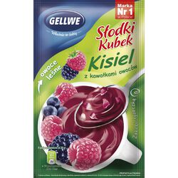 Gellwe Słodki Kubek Kisiel Z Kawałkami Owoców Owoce Leśne Z Witaminą C 30G