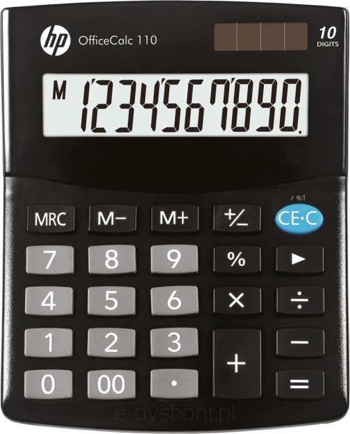 Kalkulator biurowy HP-OC 110/INT BX, 10-cyfr. wyświetlacz, 125x101x33mm, czarny