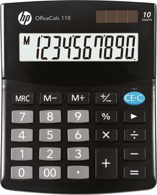 HP-OC Kalkulator biurowy 110/INT BX, 10-cyfr. wyświetlacz, 125x101x33mm, czarny