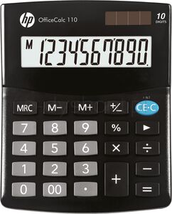 HP-OC Kalkulator biurowy 110/INT BX, 10-cyfr. wyświetlacz, 125x101x33mm, czarny