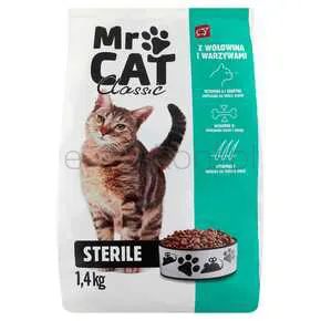 Karma Kot Mr Cat Sucha Steril 1,4  Kg Mw Dobry Wybór