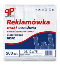 Profesional Gastronomy Reklamówki Hd Maxi Odzieżowa Biała 200 Szt Hdpe