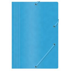 Office Products Teczka z gumką, preszpan, A4, 390gsm, 3-skrz., niebieska