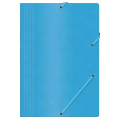 Office Products Teczka z gumką, preszpan, A4, 390gsm, 3-skrz., niebieska