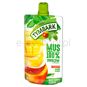 Tymbark Mus 100% Mango Jabłko Banan 120 G