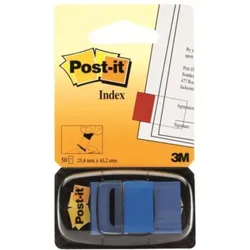 Post-It Zakładki indeksujące (680-2), PP, 25,4x43,2mm, 50 kart., niebieskie 