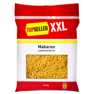 Topseller Xxl Makaron Kolanka Z Pszenicą Durum 2,5 Kg