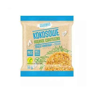 Frank & Oli Kokosowe miękkie ciasteczko miąższ kokosowy + migdał 50 g