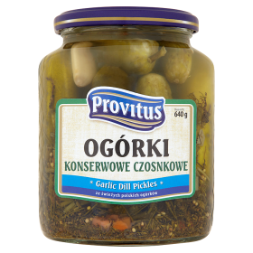 Provitus Ogóki Konserwowe Z Czosnkiem  640G