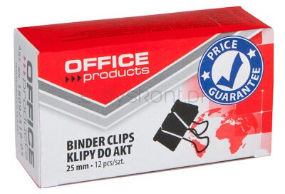 Office Products Klipy Do Dokumentów 25Mm, 12Szt., Czarne