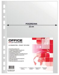 Office Products Koszulki Na Dokumenty Poszerzane, Pp, A4, Groszkowe, 90Mikr., 50Szt. 