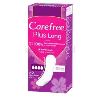 Carefree Wkładki Higieniczne Plus Long Light Scent 40 szt.