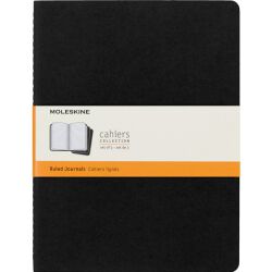 Zestaw 3 Zeszytów Moleskine Cahier Journals XL (19x25cm) w linie, 120 stron, czarny