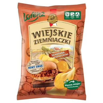Chipsy Wiejskie Ziem.O Sm.Szarpana Wiep.130 G