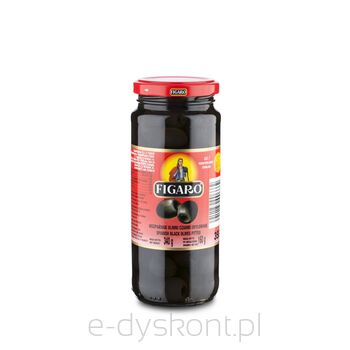 Figaro Hiszpańskie Oliwki Czarne Drylowane 340G/160G 