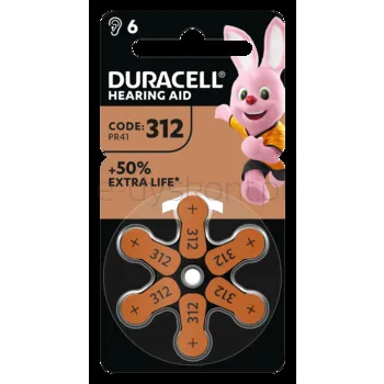 Duracell Baterie Słuchowe Ha312 6Szt 