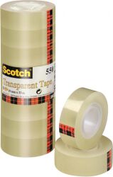 Scotch Taśma Biurowa (550), 19Mm, 33M, W Folii, 8Szt., Transparentna