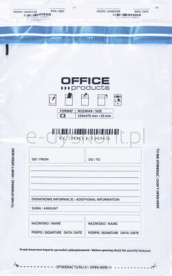 Office Products Koperta Bezpieczna C3, 330X470Mm, 50Szt., Transparentna 
