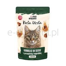 Pan Mięsko Kocia Uczta Kawałki W Sosie Z Przepiórką I Wątróbką 85G