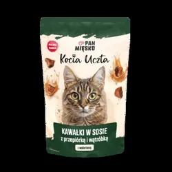 Pan Mięsko Kocia Uczta Kawałki W Sosie Z Przepiórką I Wątróbką 85G