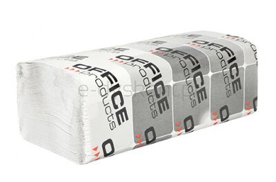 Office Products Ręczniki Składane Zz Makulaturowe 1-Warstwowe, 4000 Listków, 20Szt., Białe