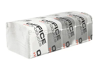 Ręczniki Składane Zz Makulaturowe Office Products, 1-Warstwowe, 4000 Listków, 20Szt., Białe