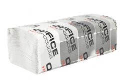 Office Products Ręczniki Składane Zz Makulaturowe 1-Warstwowe, 4000 Listków, 20Szt., Białe