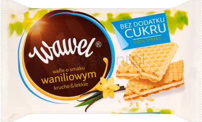 Wawel Wafle Waniliowe Bez Dodatku Cukru 110G