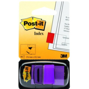 Zakładki Indeksujące Post-It (680-8), Pp, 25,4X43,2Mm, 50 Kart., Purpurowe