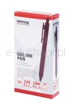 Office Products Długopis automatyczny żelowy  gr. linii 0,25mm, dł. linii 1200m, czerwony - 5