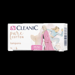 Cleanic Pure Cotton Tampony Mini 16 Szt. (100% Bawełna Organiczna)