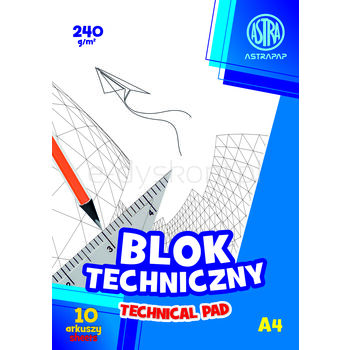 Astra Blok techniczny  A4 240g 10 ark